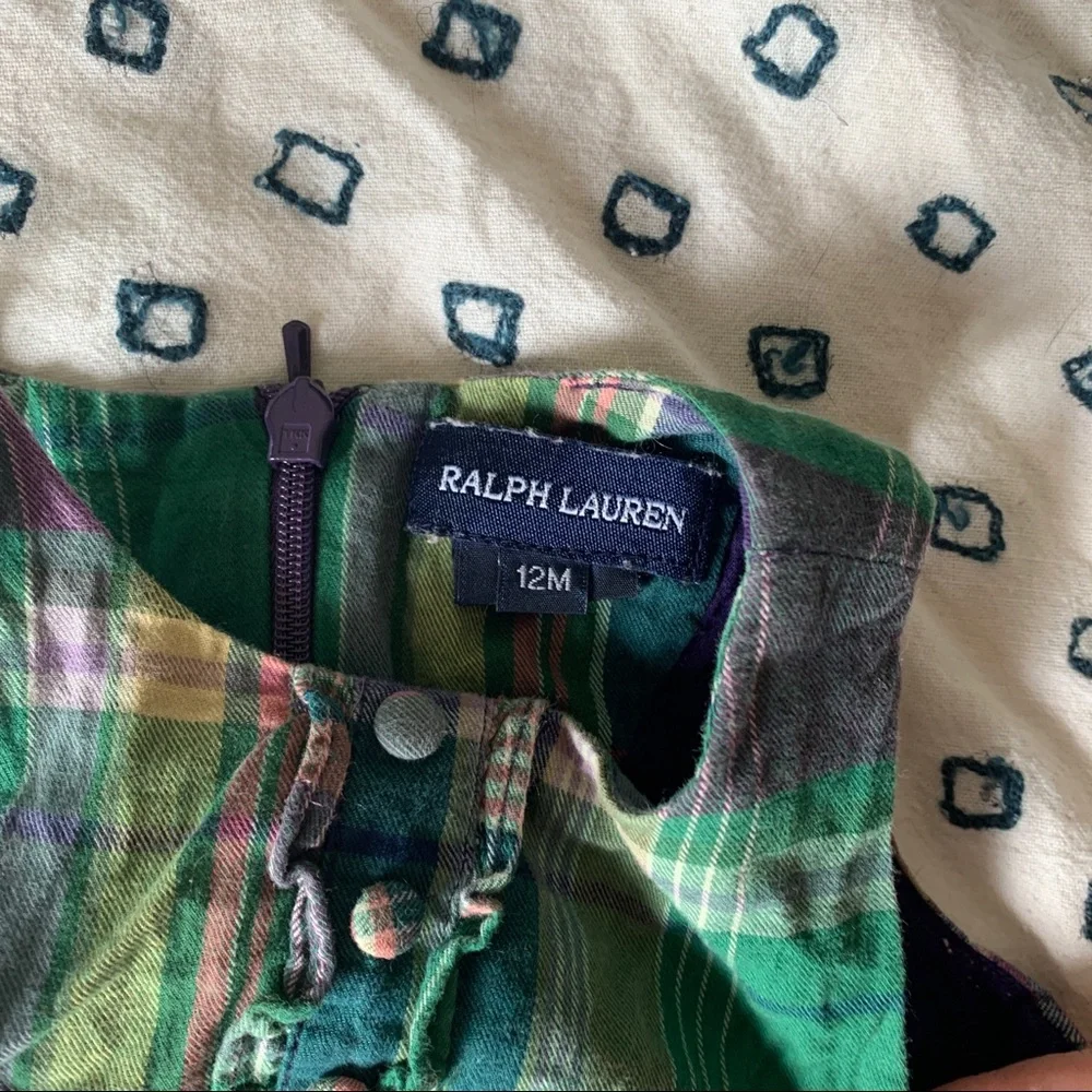Ralph Lauren green plaid tunic dress